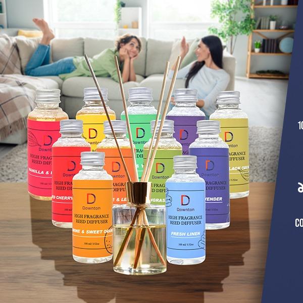 100ml Reed Diffuser Oil Bottle - Aromatic Fragrance Scent Air Freshener Home Fragrances Therapeutic Grade Natural Organic Pure Essential Oils Aromatherapy Diffuser for Home Perfect Relaxation Improved Mood Bedroom Liquid Long-lasting Gift Scented Perfume 6