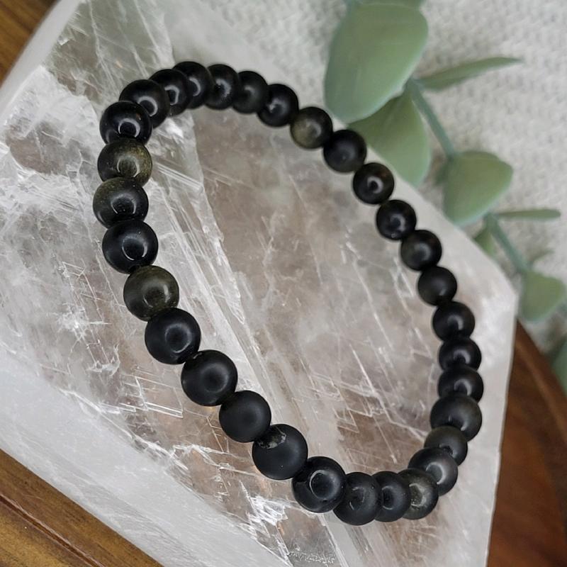 Golden Obsidian Crystal Bracelet 1