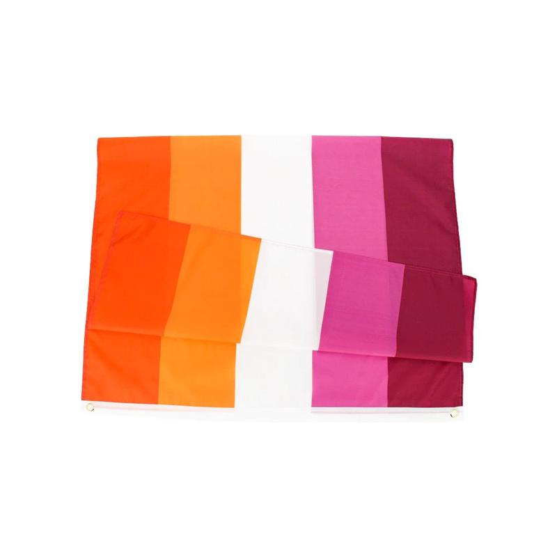iPEAK Lesbian Flag - LGBTQ+ Pride Flag for Parties, Festivals, and Celebrations - Large 3x5 Feet Flag - 90x150 cm - Banners Sunset Lesbian Pride Flags Lightweight 5