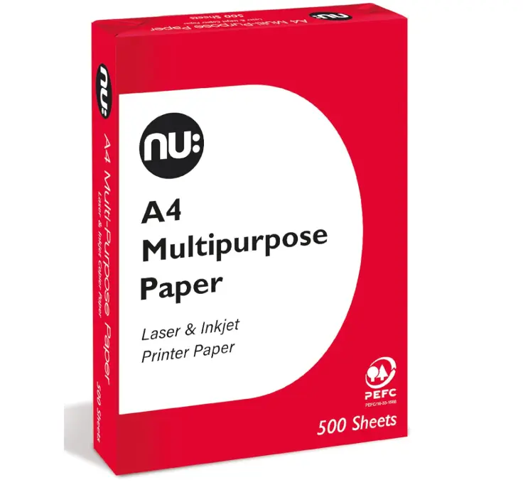 NU: Multi-Purpose Printer Paper, White, 500 Sheets