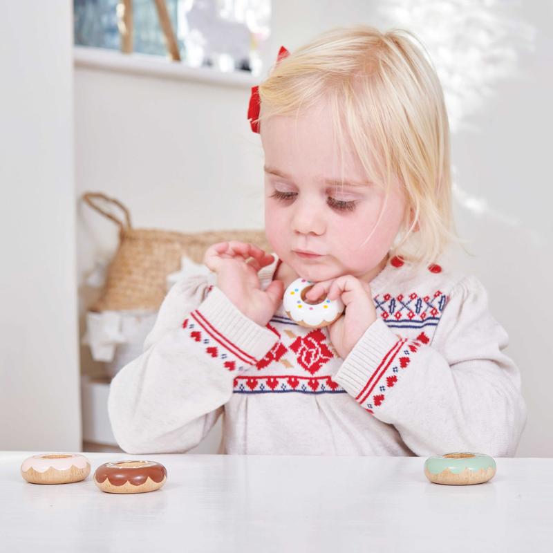 Wooden Doughnut Play Food Set 2