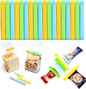 Multi-Purpose Durable Food Bag Clips - Set of 20, Assorted Sizes & Colors, BPA-Free Plastic, Easy Grip Seal for Freshness, Kitchen Storage Clips