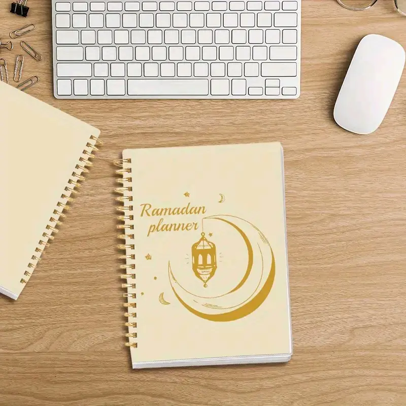 Ramadan planner 100 Pages Ramadan Planner Notebook - A5 Spiral Diary with Crescent Design, To-Do List, Dua book, Ramadan Journal. Perfect Ramadan gift idea!