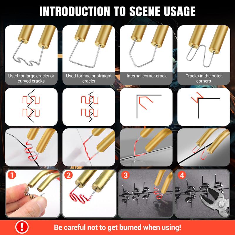 Product Introduction of Hot Stapler Car Bumper Fender Welding Welder Gun Plastic Repair Kit with Staples 26