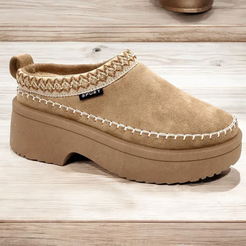 WOMENS SLIP ON WARM SLIPPERS FAUX FUR LINED LADIES in OUT DOOR SLIPPERS SHOES BOOTS Girl Footwear 3