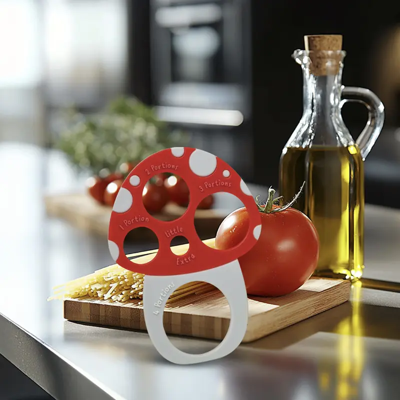 Pasta Measuring Tool - Spaghetti Measuring Tool - Portion Control - Serving Size Measurer - Quirky Mushroom Design - Fun and Unusual Kitchen Gadgets & Accessories - Home Cooking Essentials  Lightweight Utensils Shaped 3