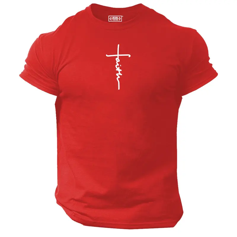 Faith T Shirt Gym Clothing Bodybuilding Weight Training Workout Exercise Kick Boxing Martial Arts MMA Karate Gymwear Men Tee Top 7