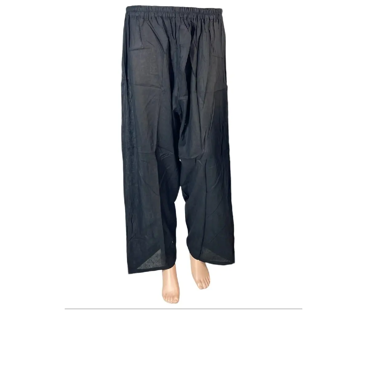 Women's Cotton Plain Palazzo Trousers for Comfortable Style - Pants, Womenswear Everyday Soft Lightweight