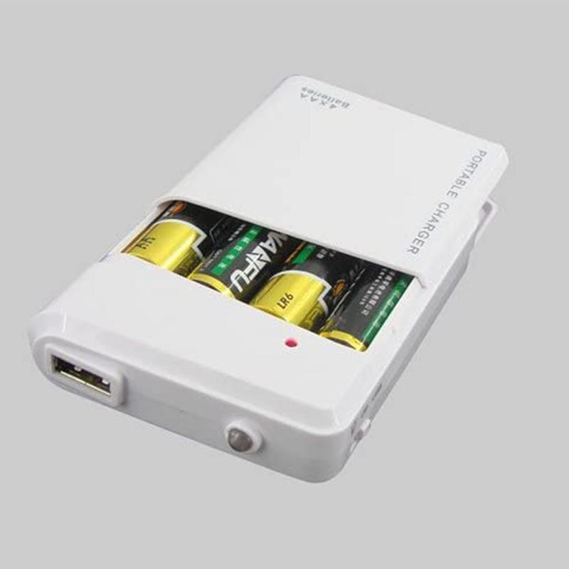 Product Introduction of Artis Portable 4xAA Battery Charger for Smart phone, White 9