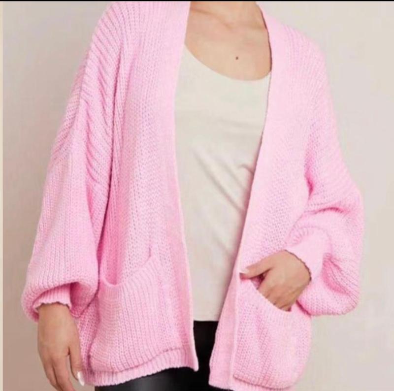 Zoey Fashion Women's Cropped Balloon Sleeve Cardigan - Knitted Womenswear Cardigan   Comfortable Knitwear 3
