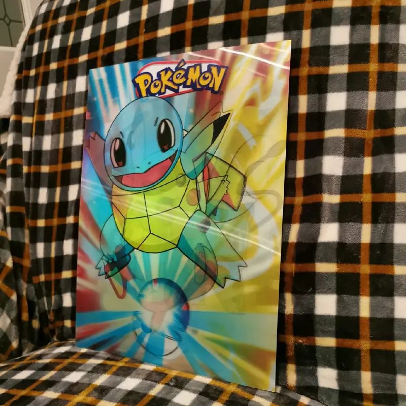 3D lenticular poster of Pokemon - Bulbasaur, Pikachu, Charmander and Squirtle Decor Room Wall Print 3