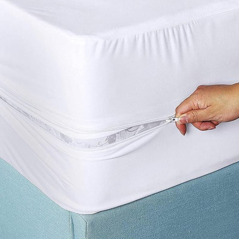 Zipped Mattress Protector Encasement Anti Bed Bug Mattress Cover All Sizes Breathable Washable 2