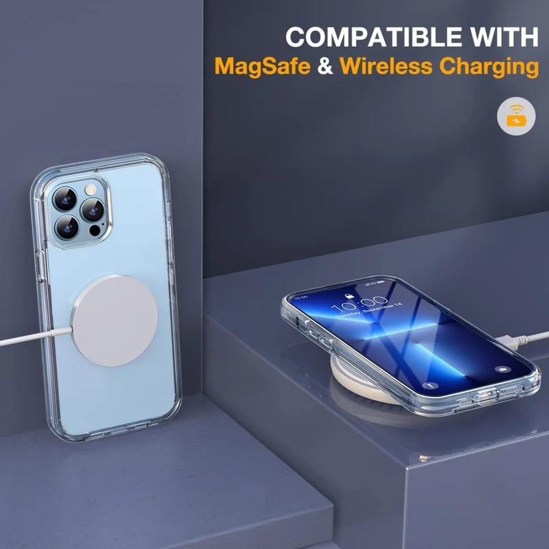 Clear Hybrid Shockproof 360 Case For iPhone 15 14 14 Pro 13 12 Pro Max 11 8 7 SE 4