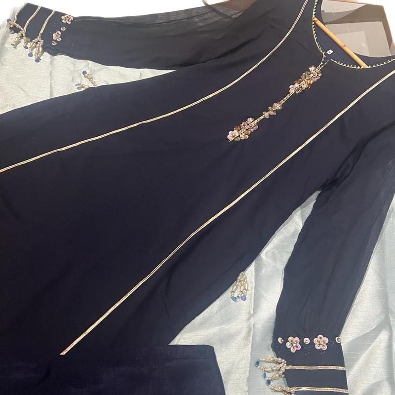 Nira loaded sleeve kameez and palazzo Pakistani suit 6
