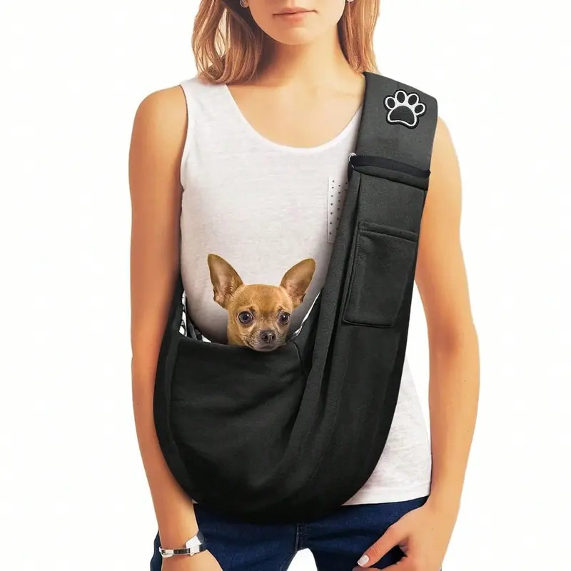 MILAN GOLD 1pc Breathable Portable Pet Carrier Sling Bag, Suitable For Outdoor Walking, Commuting, Shopping For Cats And Small Dogs 3
