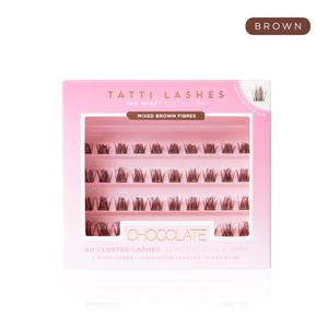 Chocolate Wispy Volume Individual Cluster Lashes