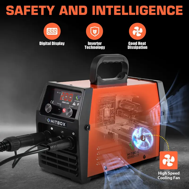 3in 1 MIG Welder Flux Core Wire 110V/220V MMA/TIG/MIG Welding Machine HITBOX 4