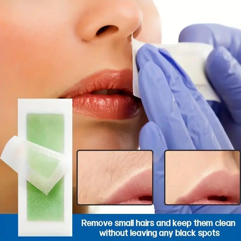 30PCS Facial Wax Strips for Eyebrows, Upper Lips, Cheeks and Legs - Portable and Convenient Hair Removal Wax Sticks - Skincare, Comfort Smooth Waxing 2