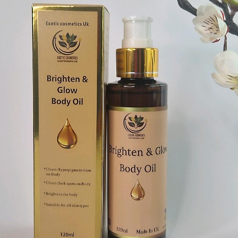 Exotic Cosmetics Brighten and Glow Body Oil Lightweight Aloe Body Care dry 0