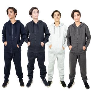 NOROZE Boys Fleece Tracksuit Girls Loungewear Full Tracksuit Set Kids Casual Zip Up Hoodie with Sweatpants Tracksuits UK Size 5-13 Years
