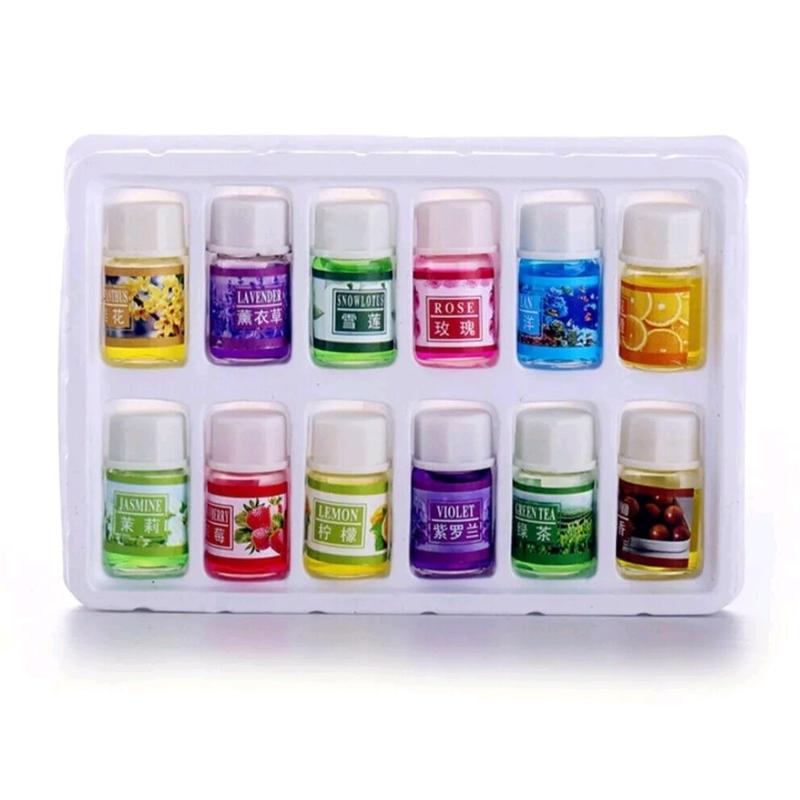 12Pcs 100% Pure Oils Essential Oil Set for Humidifier - Aromatherapy Gift Kit Pack Healthcare Solution Fitness Wellness Healthy Treatment Therapeutic 1