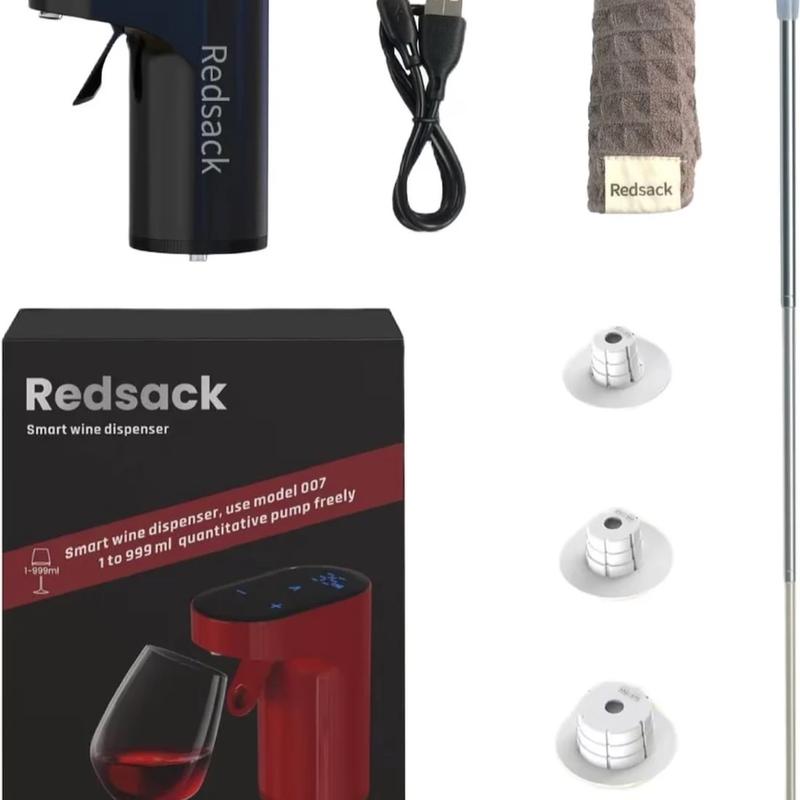 Redsack Wine Aerator - Soda/Wine Dispenser, Kitchen Accessories, Gadgets For The Home, Fathers Day Gift, Self-pouring, Summer Giff, Milk Dispenser, Fridge Water Dispenser, Great for Office Camping Juice Drinks, Refrigerator Organizers, Cocktail R2R Glass 8