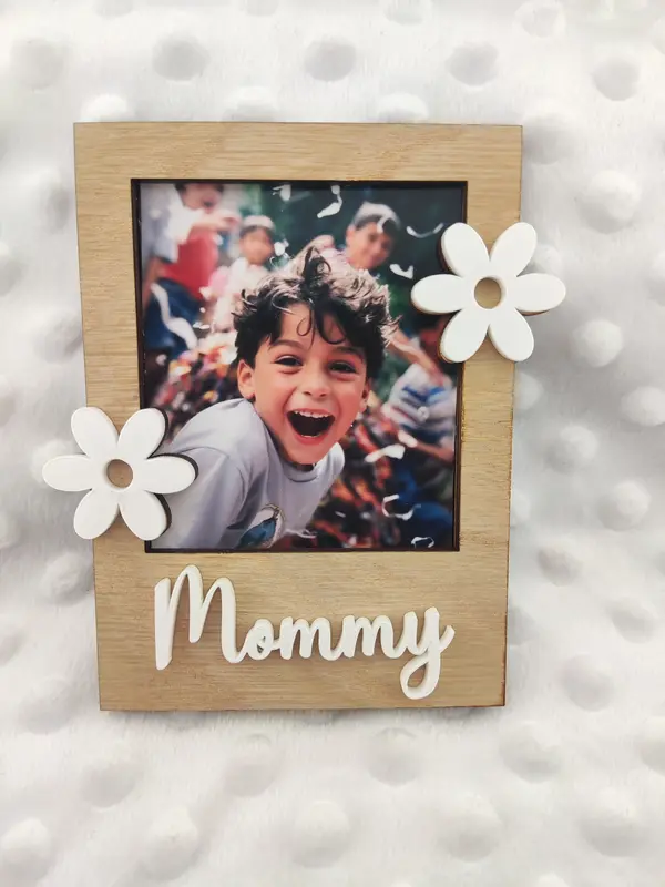 Mother's Day Polaroid Style Photo Frame, Magnetic Wooden Picture Frame, Gift For Mom, Memories Keepsake 0