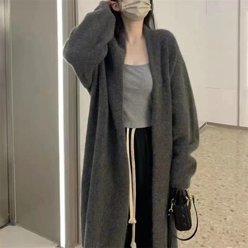 sweater jacket for women, new season, lazy style, loose women's knitted cardigan Clothing Knitwear Long Sleeve Casual Retro Womenswear Comfortable Winter Lady Love Medium Basic Slim 2