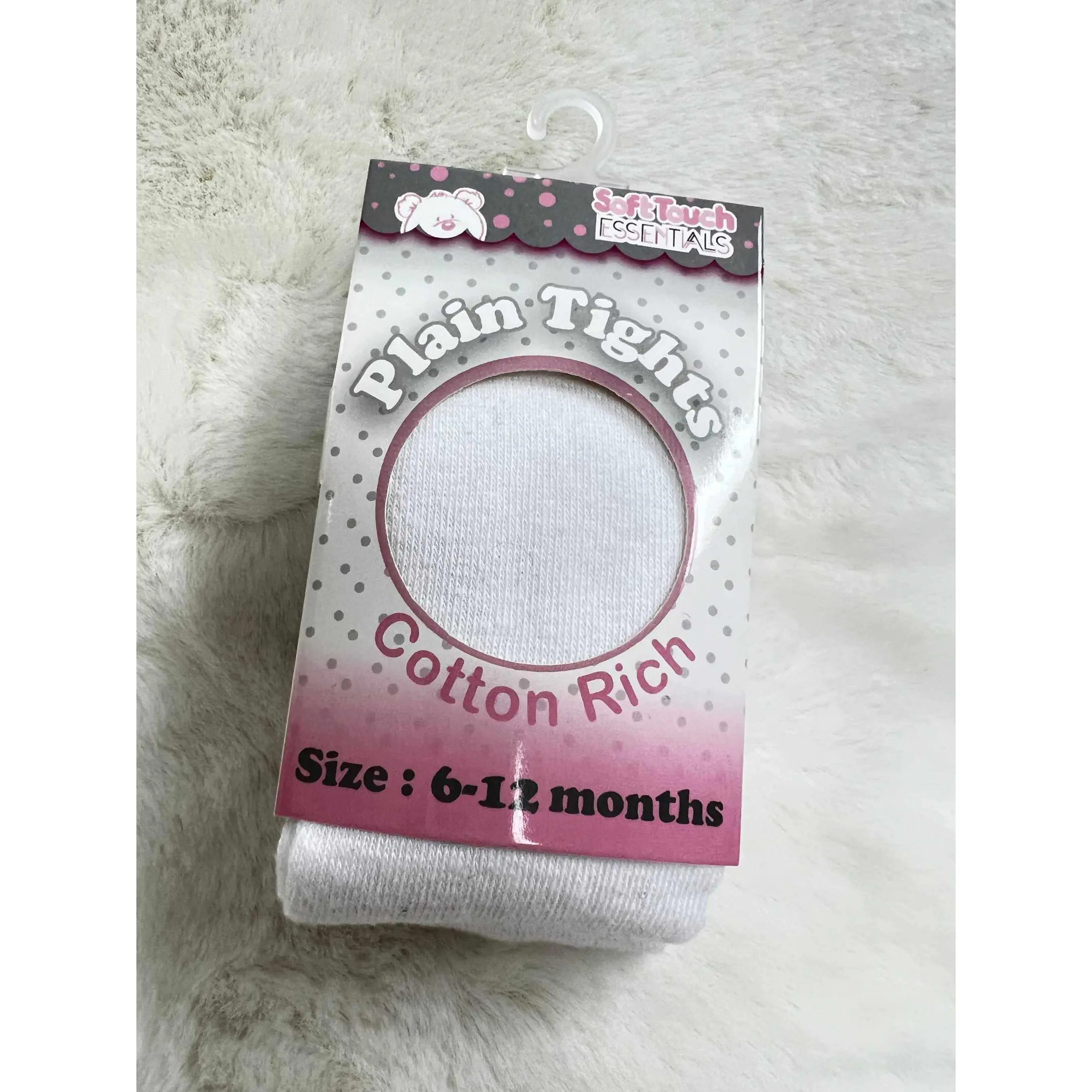White cotton rich tights