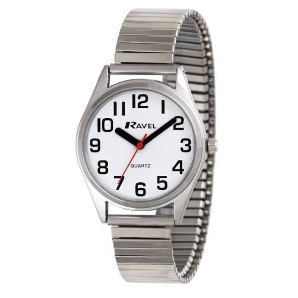 Ravel Ladies Expander Bracelet Watch Silver R0225 1