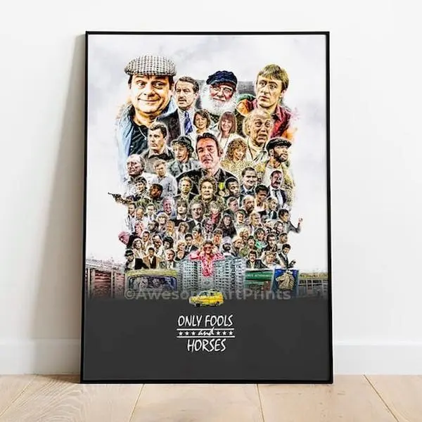 Only Fools and Horses Poster Print, Digital Illustration | British wall art | wall art prints tv art Funny gift for him or her Del Boy