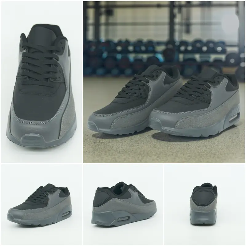 Men's Trainers 2024 UK Mens Air Shock Absorbing Max 90 Running Basketball Trainers Jogging Gym Fitness Trainer Man Shoes Multi Colours 3