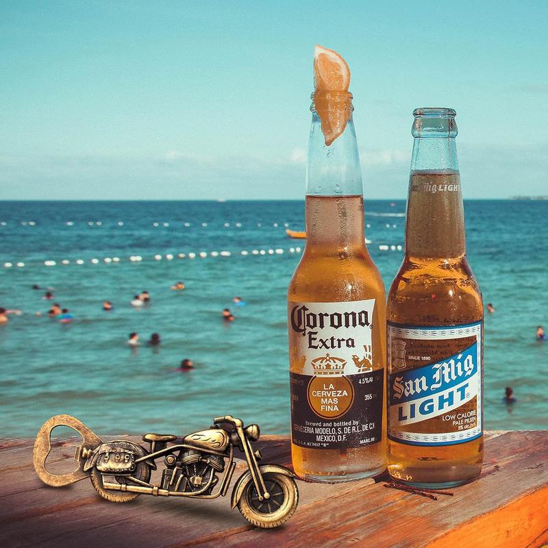 Unique Motorcycle Beer Gifts for Men Vintage Motorcycle Bottle Opener, Fathers Day Gift Christmas Birthday Gift for Him Dad Husband Grandpa Boyfriend Kitchen Utensils 4
