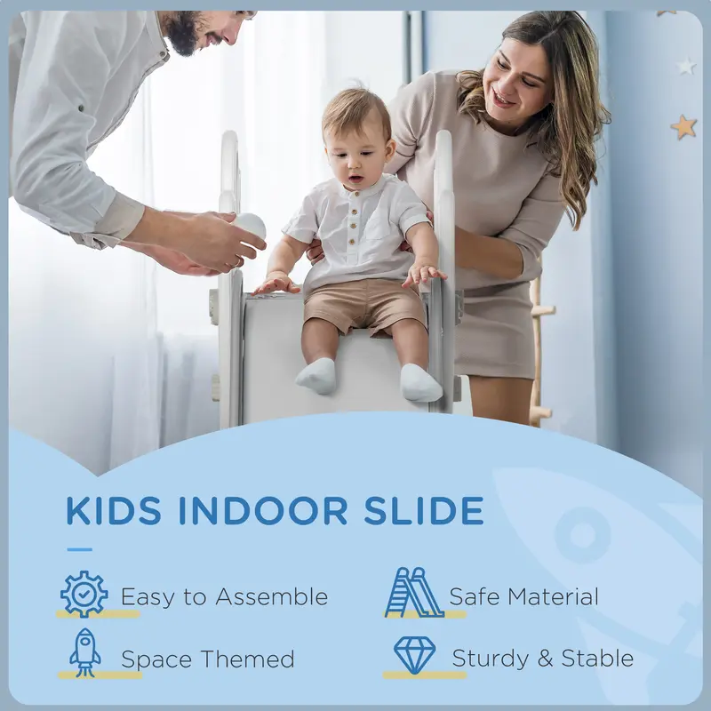 AIYAPLAY Kids Slide Indoor Freestanding Baby Slide Space Theme for Ages 1.5-3 Years 5