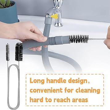 Drain Unblocker Cleaner Brush Tool - 4PCS Shower Drain Unblocker, Drain Gunk Remover Kitchen Sink Unblocker Tool, Plug Hole Unblocker Bathroom Hair Unblocker for Shower 3