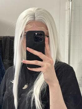 Product Review of Hairstyle Ideas Women's 28inch Long Straight Synthetic Lace Front Hair Wigs, Glueless Natural Fluffy Heat-resistant Wigs without Bangs, Trendy Synthetic Wigs for Party, Daily Hairstyle Ideas, Gifts for Girlfriend from i**❀ 0