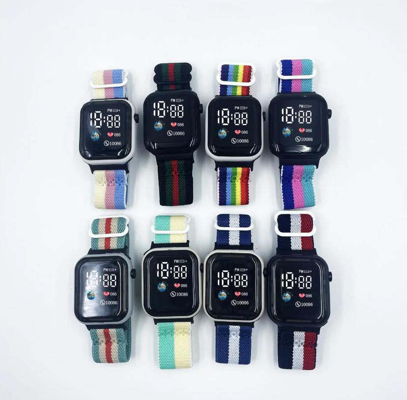 2024 OEM New Arrival Nylon Straps Elastic Band Sports Watch 3