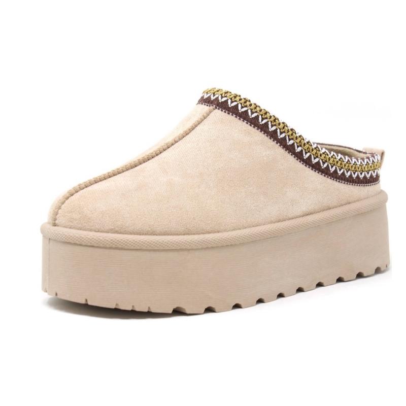 Women's Aztec Faux Suede FLAT Slippers Thermal Slip on Outdoors Indoors Winter outdoor 2
