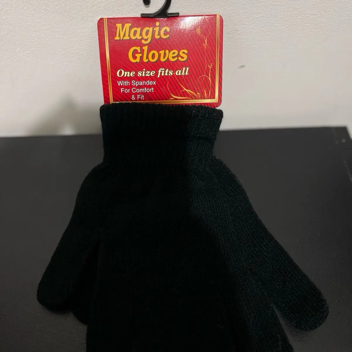 Xmas Styled Gloves Winter Black Mittens