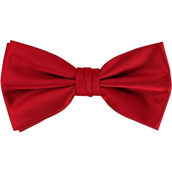 Men's Bow Tie, Classic Solid Color Pre-Tied Bow Tie for Men, Satin Tux Bowtie, Adjustable Formal Neck Bowtie for Parties, Wedding, Formal Wear, Wedding Party Accessory 1