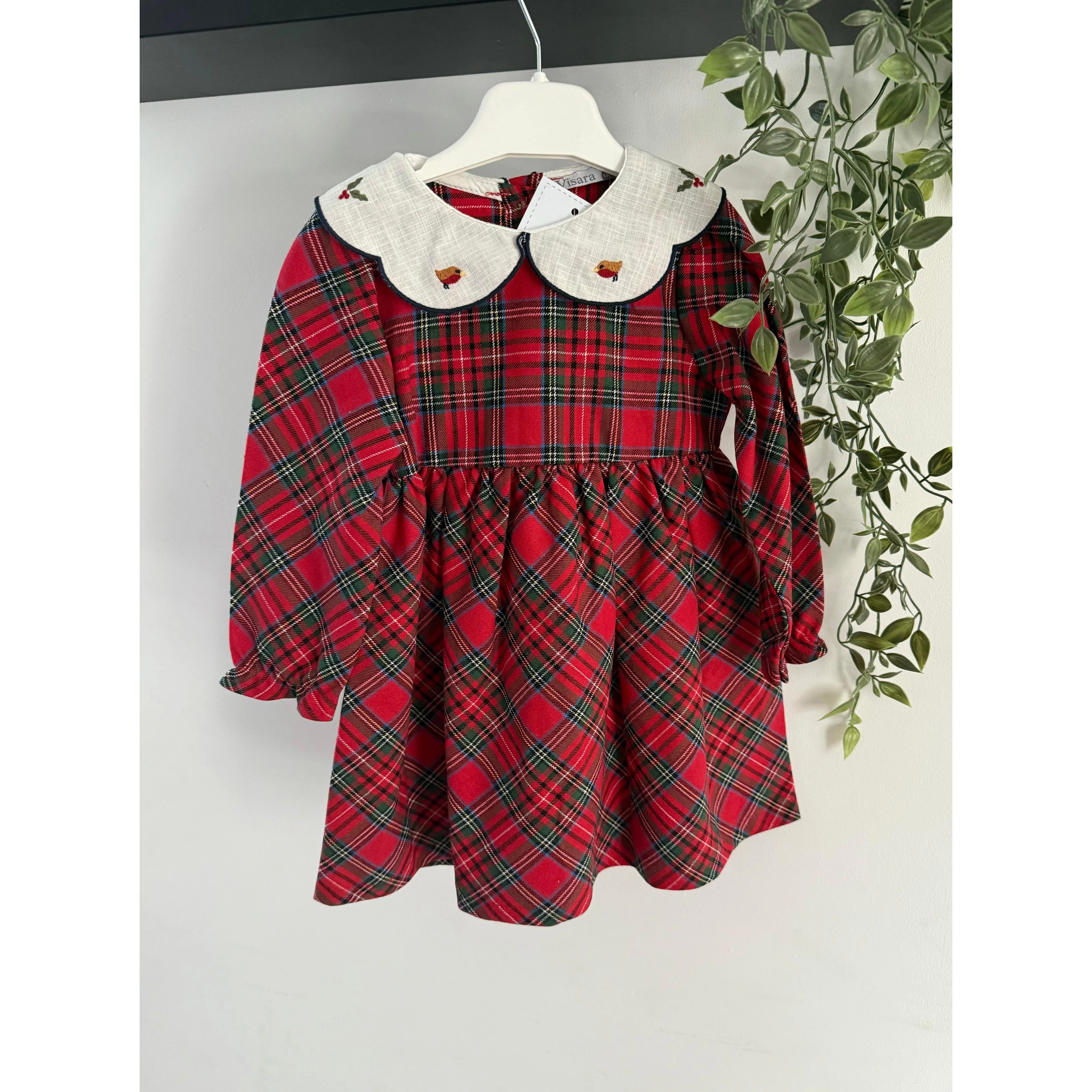 Red Tartan Collar Dress