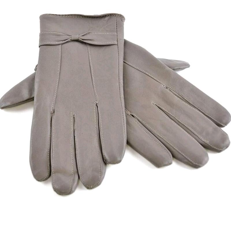 Ladies Genuine Leather Gloves Fleece Lined Warm Winter thermal 1