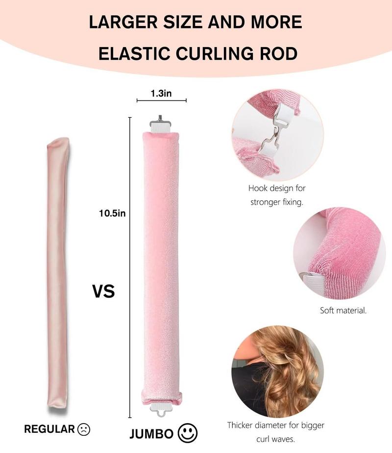 Product Introduction of Lightweight Soft Hair Curlers Sticks, 3 Counts/set Haircare Hair Styling Tools, Heatless Big Wave Curling Stick for Women & Girls, Professional Hair Styling Tools for Women 3