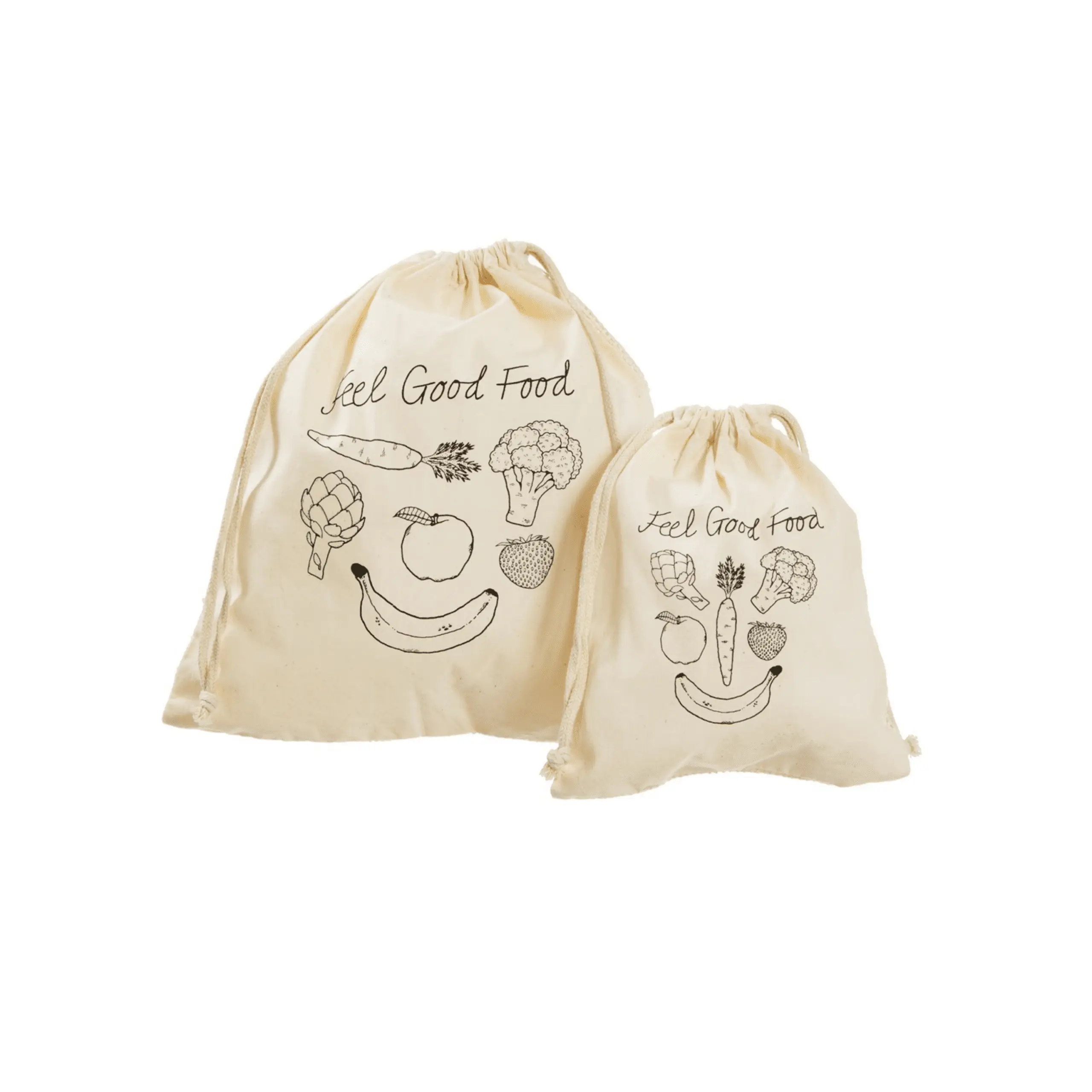 Set of 2 Cotton Fruit & Veg Bags