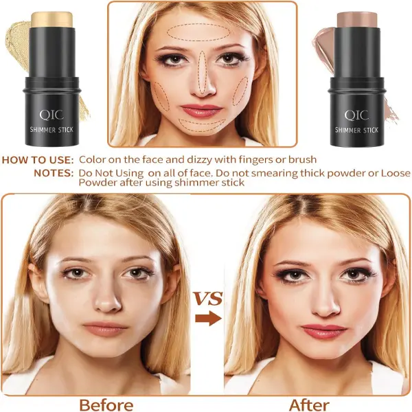 Mario Contour - Bronzer and Contouring Set for Cosmetics - 6 Colors Contour Stick Highlighter & Cream Blush Stick Kit - Face Brightens & Bronzer Shades Pencil - Facial Contour Shaping Makeup Sticks for Cheeks, Lips & Eyes 2