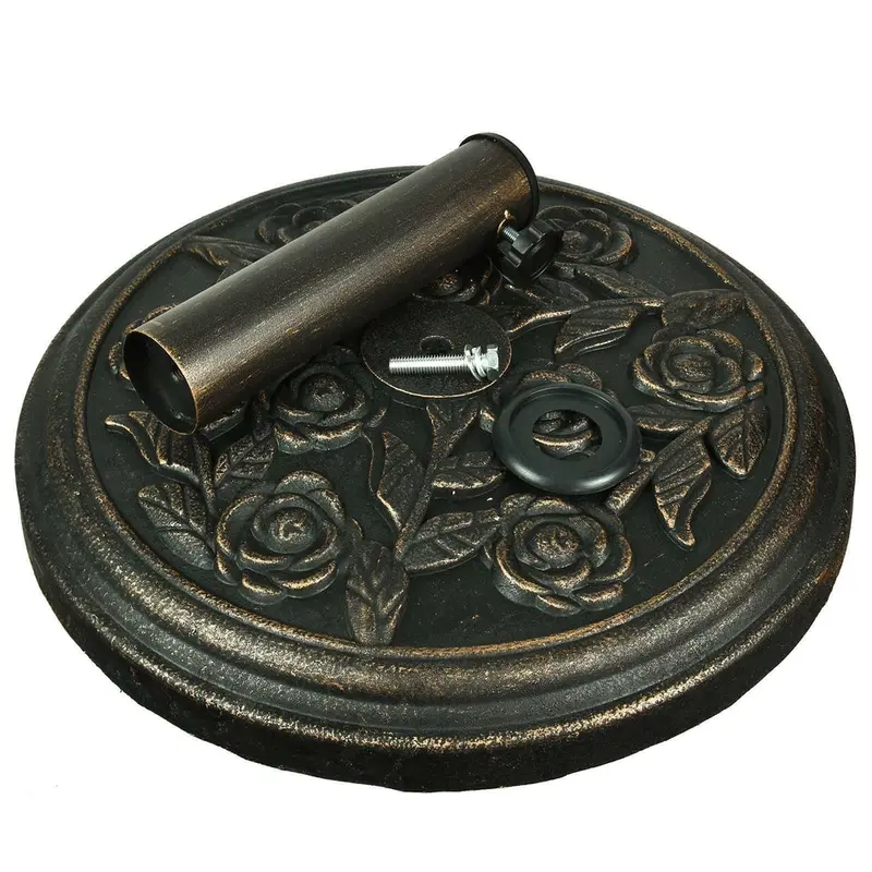 Parasol Base Cast Iron Umbrella Holder Stand Outdoor Patio Canopy Sunshade 4