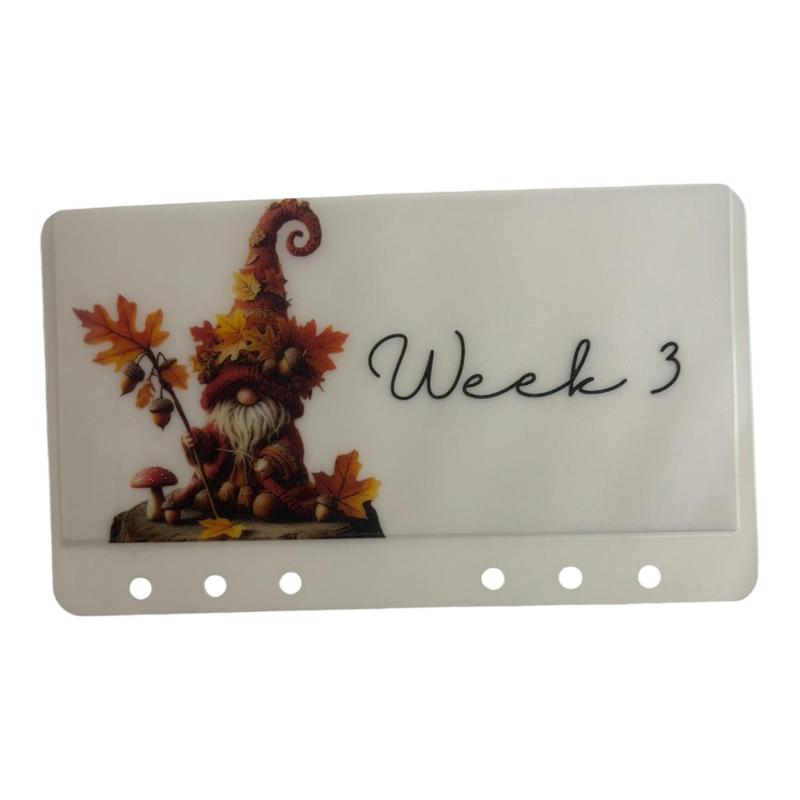 A6 Pack of 5 Gnome weeks Vellum Wallets 3