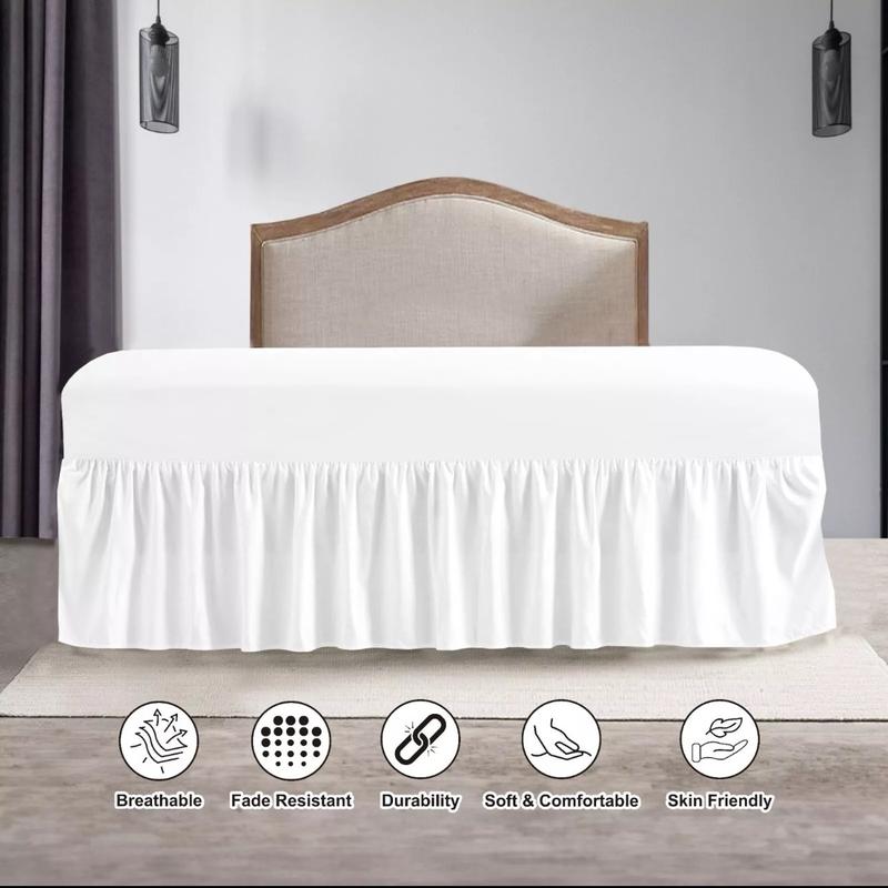 Plain Valance Sheet Percale Egyptian Cotton Fitted Sheets | Easy Care 16" / 40cm Extra Deep Frilled Valance Fitted Bed Sheet - Machine Washable - Single Small Double (4FT) Double King Super King Sizes-Wrinkle Fade Stain Resistant. 4