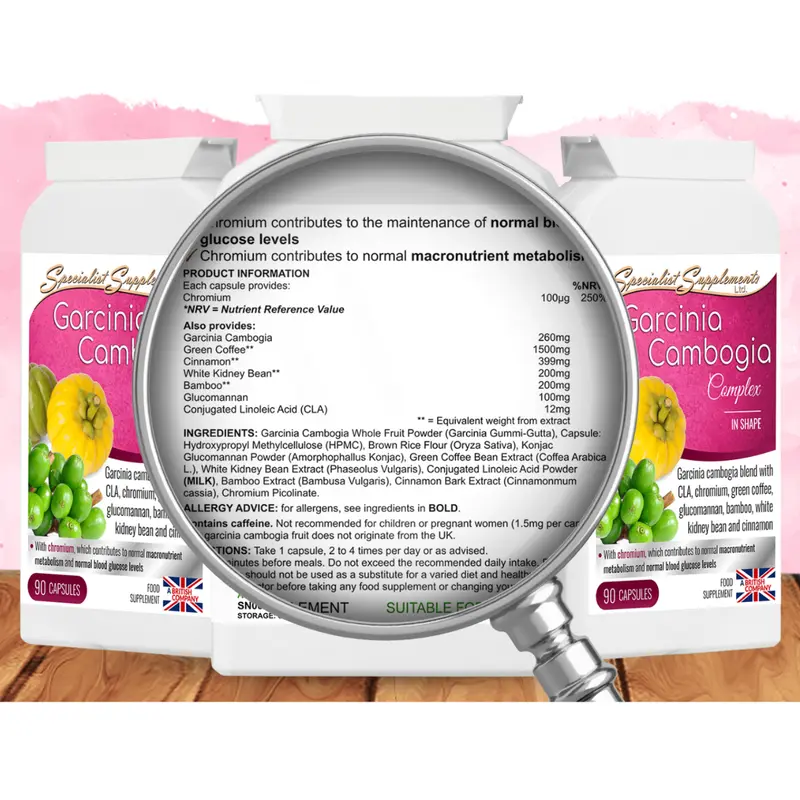 Specialist Supplements GARCINIA CAMBOGIA+Chromium 90 Capsules 5