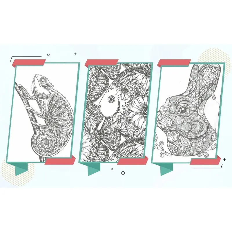 Styloo Adult Colouring Books and Pencils -Includes 12 Colour Pencils & 2 Books Having 60 Designs Each - Colouring Books for Adults Pack 6